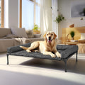 Veehoo Outdoor Elevated Dog Bed with Waterproof Bolster Cushion, Cooling