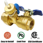 3/4 Inch IPS Isolator Tankless Water Heater Service Isolation Valve Kit