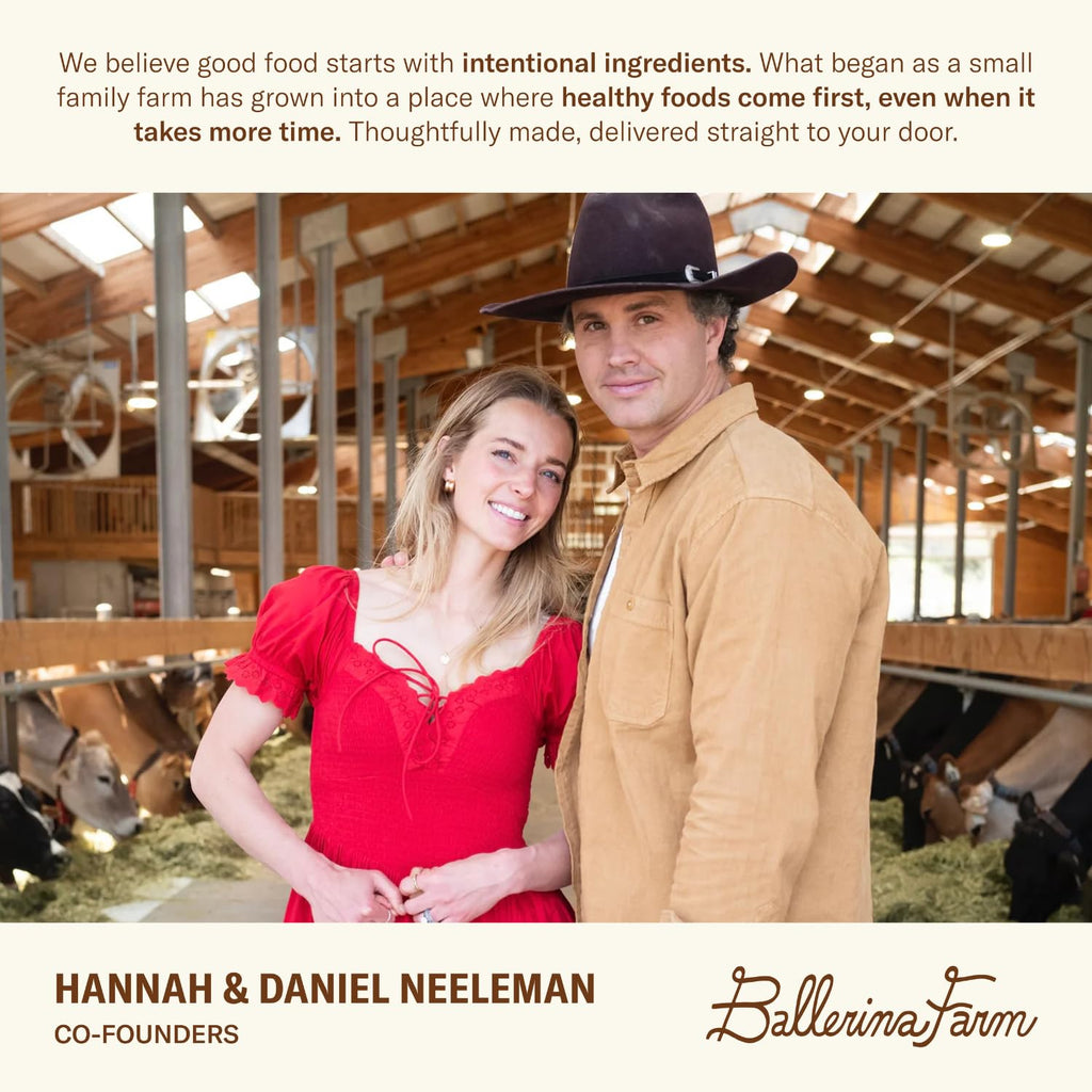 Ballerina Farm Bone Broth Hot Cocoa Mix, Grass Fed Collagen, 25g Protein