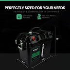 Newport Trolling Motor Smart Battery Box Power Center with USB and DC Ports, Medium