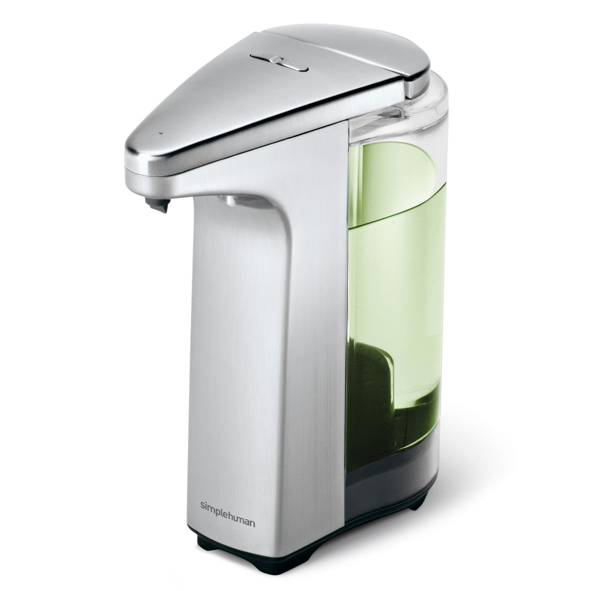 simplehuman 8 oz. Touch-Free Sensor Liquid Soap Pump Dispenser with Soap Sample, Brushed Nickel