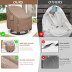 Patio Chair Covers for Outdoor Furniture Waterproof 4 Pack, Heavy Duty Waterproof Outdoor Swivel Chair Cover (30"W x34"D x36"H - Brown)