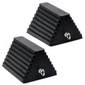 Industrial Extra Large Wheel Chock 2-Pack - Heavy Duty Molded Rubber XL Wheel Chock for Trucks, Trailers, RVs or Large Freight Equipment - Max Weight