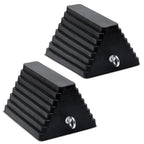 Industrial Extra Large Wheel Chock 2-Pack - Heavy Duty Molded Rubber XL Wheel Chock for Trucks, Trailers, RVs or Large Freight Equipment - Max Weight