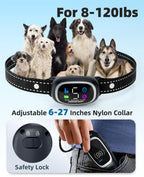 2-in-1 Dog Shock Collar and Bark Collar for Dogs – 3300FT Dog Training Collar with Remote, IP67 Waterproof e Collar with Anti
