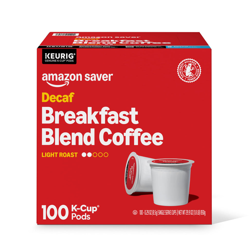 Saver, Decaf Breakfast Blend Coffee Single Serve Cups, Light Roast, 29.9 Oz, 100 Ct (Previously Happy Belly)