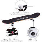 WhiteFang Skateboards for Beginners, Complete Skateboard 31 x 7.88, 7 Layer Canadian Maple Double Kick Concave Standard and Tricks Skateboards for