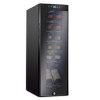 Ivation 12 Bottle Compressor Wine Cooler, Freestanding Fridge w/Lock, Black