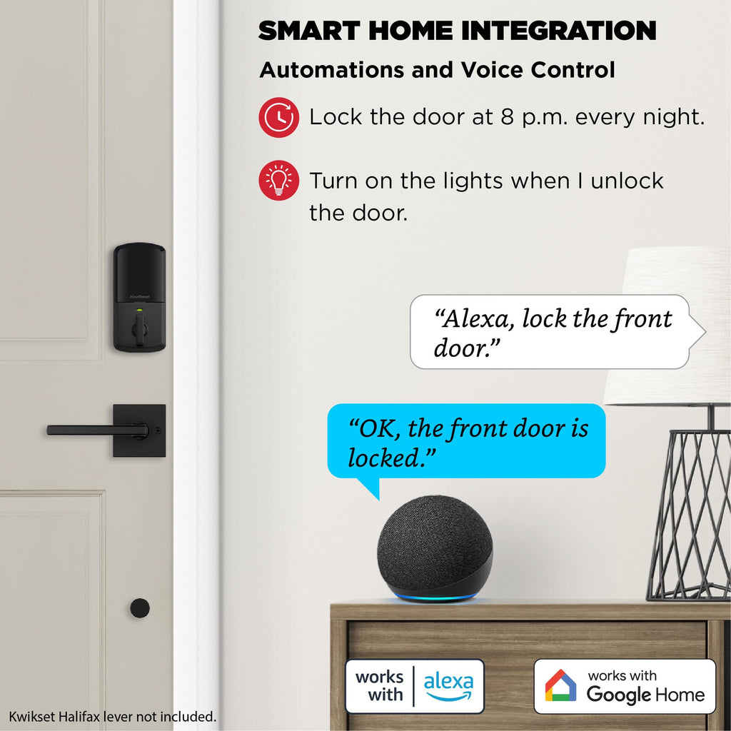 Kwikset Halo Wi-Fi Smart Lock, Keyless Entry Front Door Touchscreen Deadbolt, Matte Black Finish, Grade AAA Certified, UL Listed, Easy Install No Hub