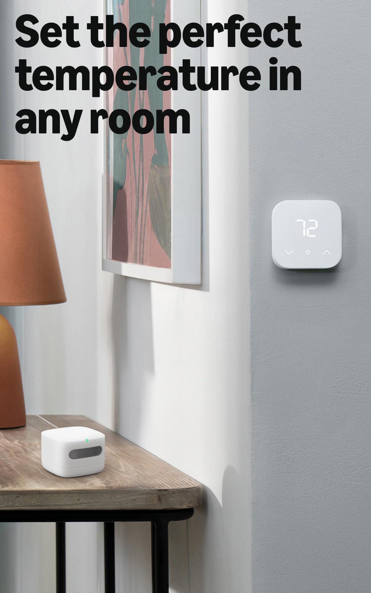 Smart Air Quality Monitor, Detects temperature, humidity, carbon monoxide, PM2.5 and VOCs, Get notifications when air quality drops, Works with Alexa