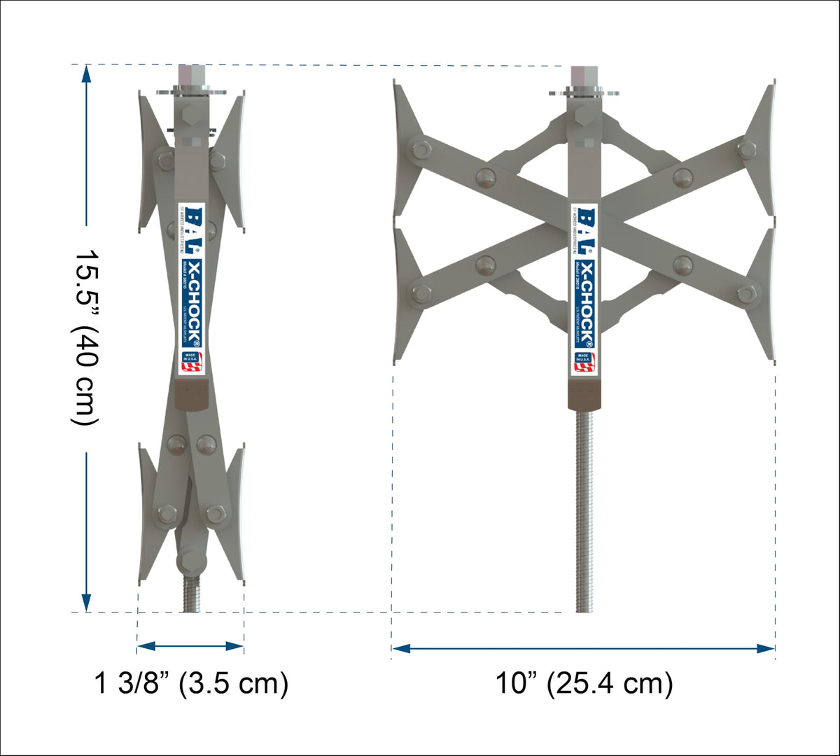 X-Chock Wheel Stabilizer - Pair - One Handle - 28012