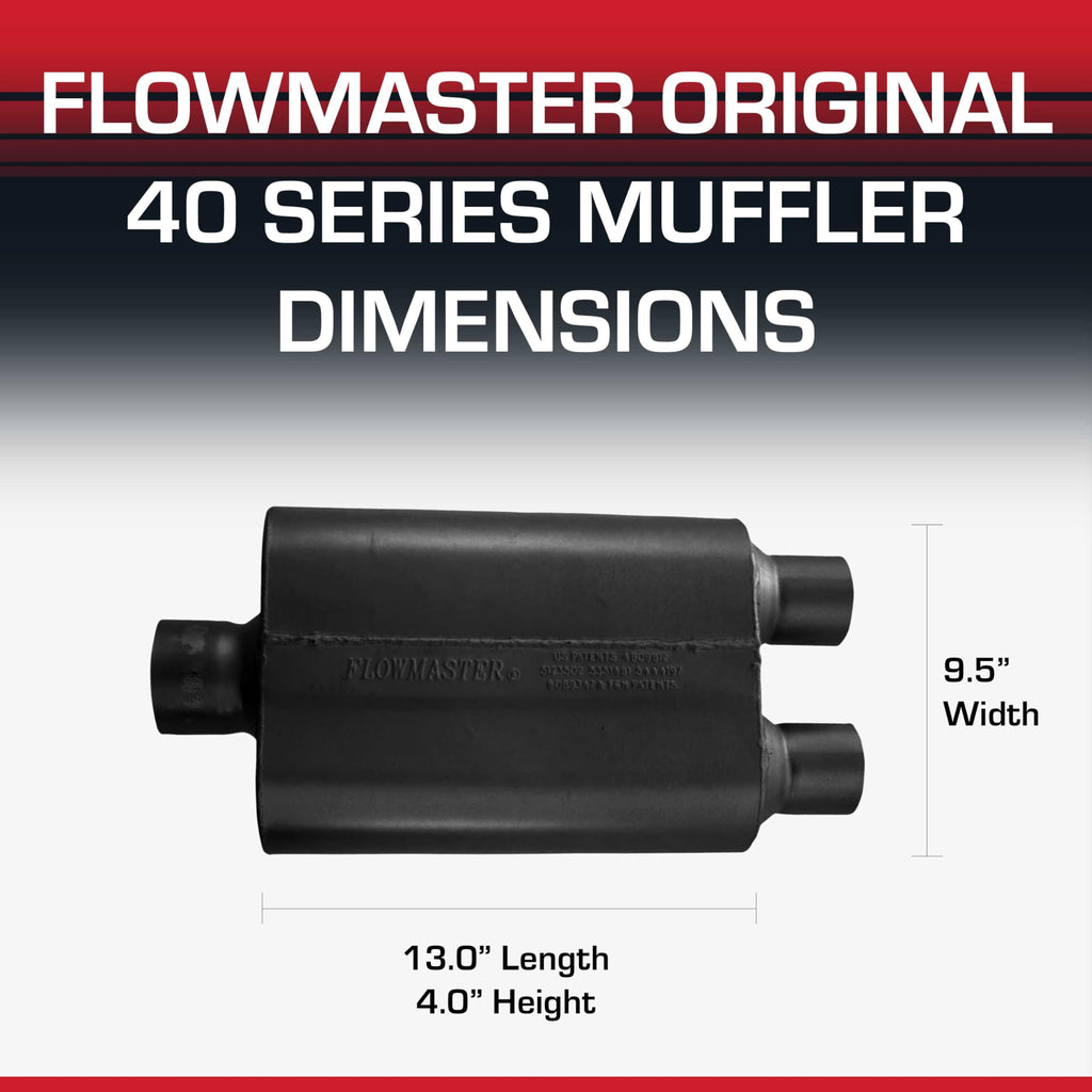 Flowmaster 40 Series Chambered Muffler – 3.00" Center In / 2.50" Dual Out