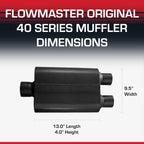 Flowmaster 40 Series Chambered Muffler – 3.00" Center In / 2.50" Dual Out