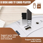 Retekess TR621 CD and Cassette Player Combo, Boombox CD Player(White)
