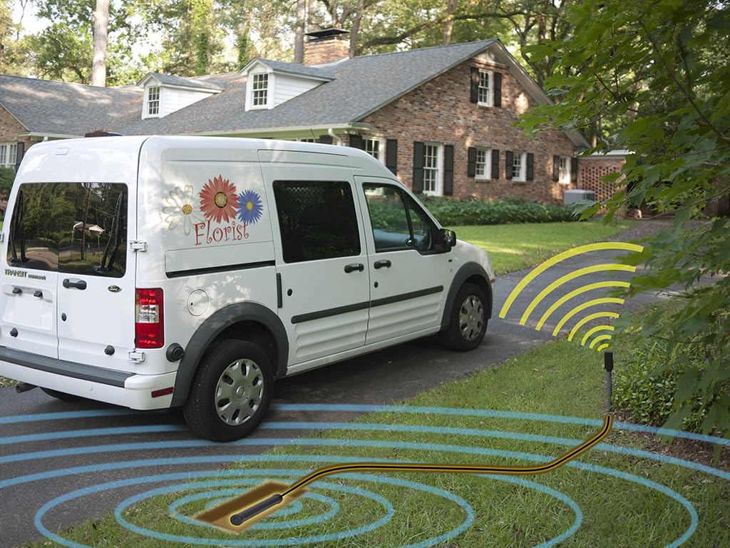 Mighty Mule FM231 Wireless Driveway Alarm – Electromagnetic Vehicle Detection, Indoor Receiver, 400 ft Range, Expandable, Battery Powered, Easy