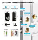 Veise VE06-L Smart Deadbolt Lock with 2 Lever Handle Set, Matte Black