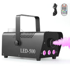 Fog Machine 500W with 14 Color RGB LED Lights and Auto Mode, 2000CFM Smoke Machine Fog with Wireless Remote Control for Parties Indoor Outdoor