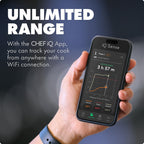 CHEF iQ Sense | Smart Wireless Meat Thermometer | 2 Ultra-Thin Probes | WiFi Unlimited Range | 1000°F Heat Safe | 5 Sensors | BBQ, Grill, Oven