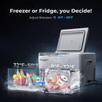 BougeRV 12v refrigerator 23 Quart, -8℉~50℉ Portable Freezer for Car, Grey