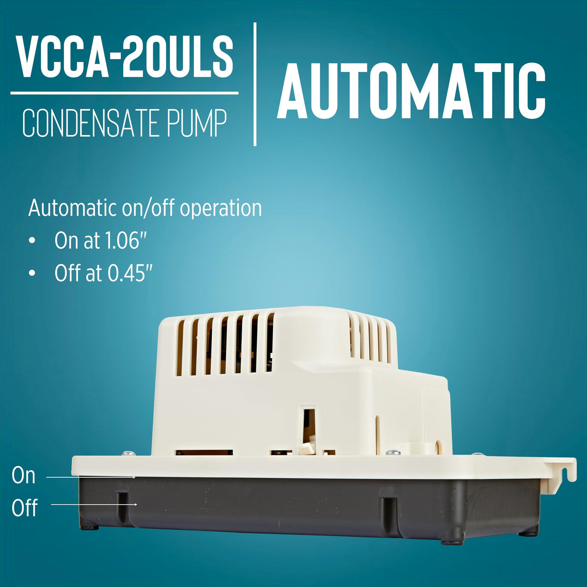 Little Giant VCCA-20ULS 115V, 80 GPH Low Profile Condensate Pump