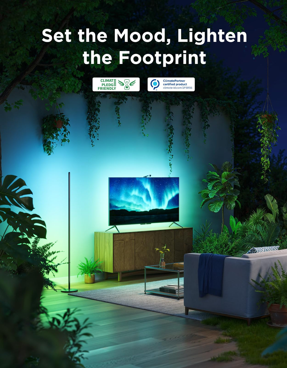 Govee RGBIC Floor Lamp Basic, 1000lm LED Corner Lamp
