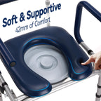 M73 Drop Arm Bedside Commodes for Seniors, Potty Chair for Adults