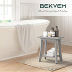 Waterproof HIPS Shower Bench for Inside Shower, Shower Stool, Grey