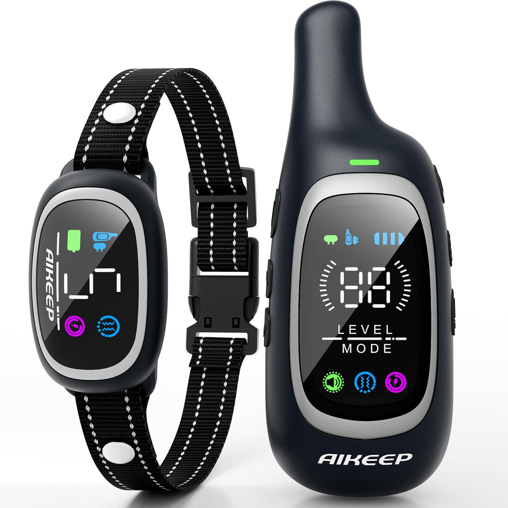 2-in-1 Dog Shock Collar and Bark Collar for Dogs – 3300FT Dog Training Collar with Remote, IP67 Waterproof e Collar with Anti