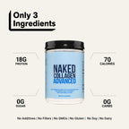 NAKED Collagen Advanced - Peptides Protein Powder, Hyaluronic Acid, Vitamin C, Pasture-Raised, Grass-Fed Hydrolyzed Collagen Supplement, Paleo