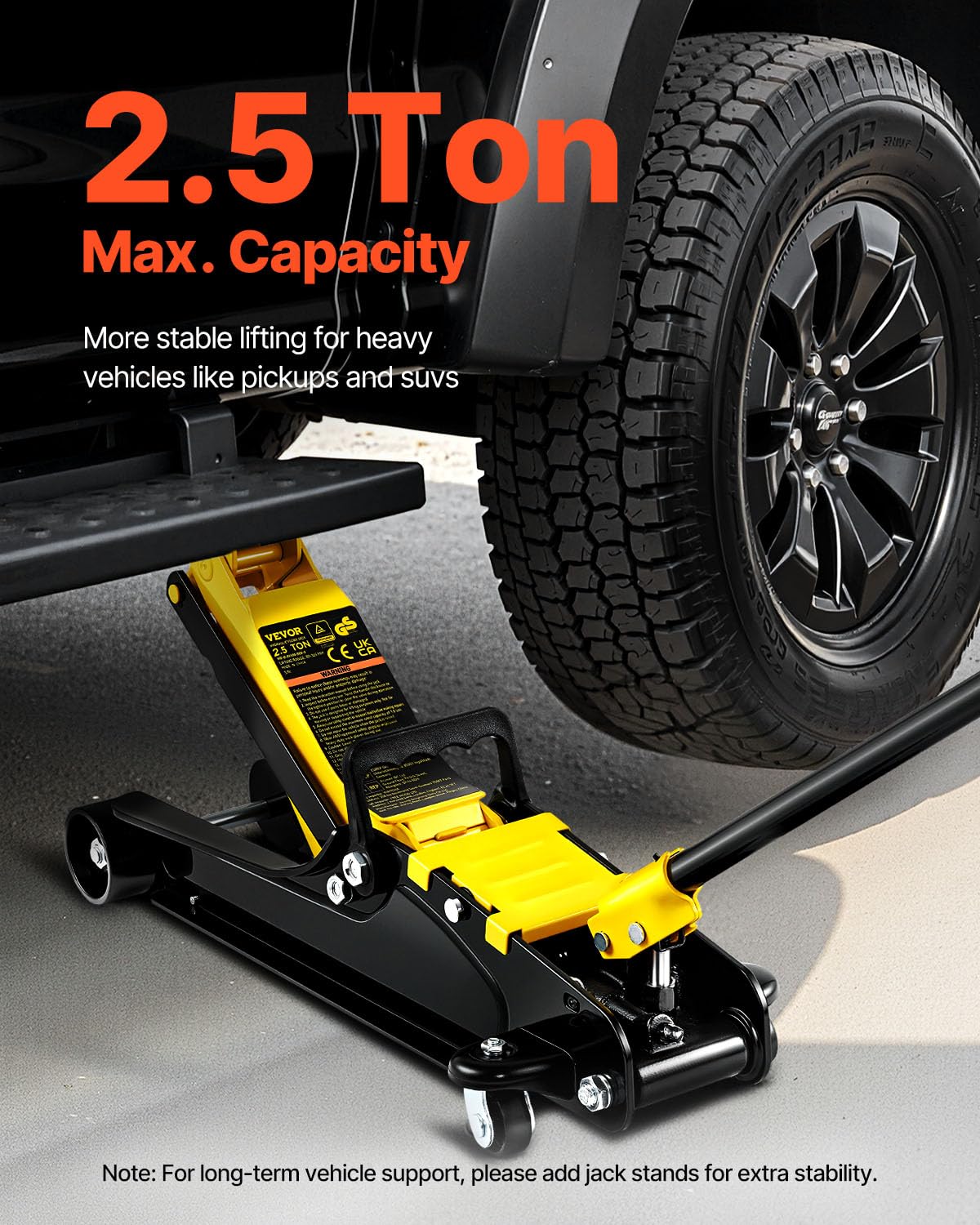 VEVOR 2.5 Ton Low Profile Heavy-Duty Steel Racing Floor Jack