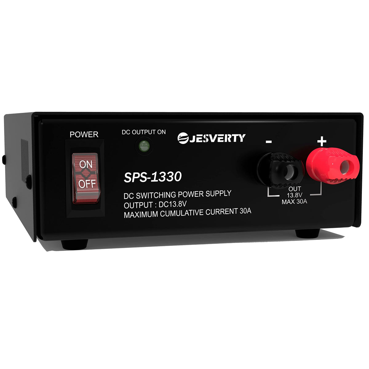 Universal Compact Bench Power Supply - 30 Amp Regulated Home Lab Benchtop AC-to-DC Converter for CB/HAM/Amateur Radio with 13.8V Fixed OutputScrew
