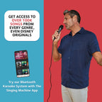 Singing Machine Portable Karaoke Machine for Adults & Kids with Wired Microphone, White - Built-In Speaker, Bluetooth with LED Disco Lights - Karaoke