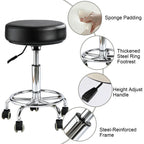 500lb heavy-duty Rolling Stool with Wheels,9.5cm thick Comfort cushion