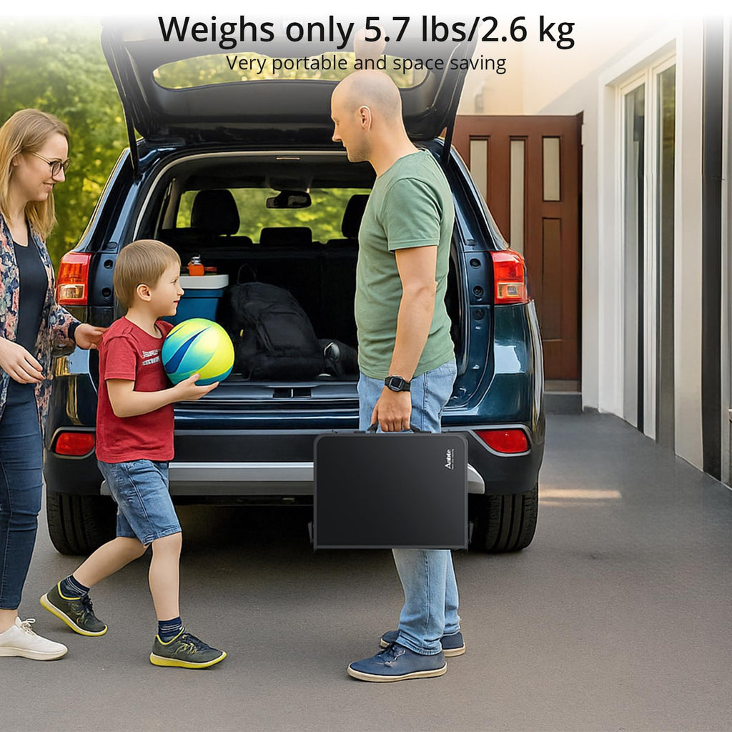 Folding Camping Table, 24"X 16" Adjustable Height Small Folding Table