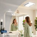 Amico Bathroom Exhaust Fan with LED Light, 80 CFM, 0.9 Sones, 90 CRI, White
