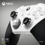 Xbox Wireless Gaming Controller | Elite Series 2 Core | White | Console, PC, and Android | Adjustable Thumbsticks | Trigger Locks