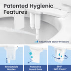 LUXE Bidet NEO 320 PLUS - Warm Water Bidet Attachment for Toilet, Chrome
