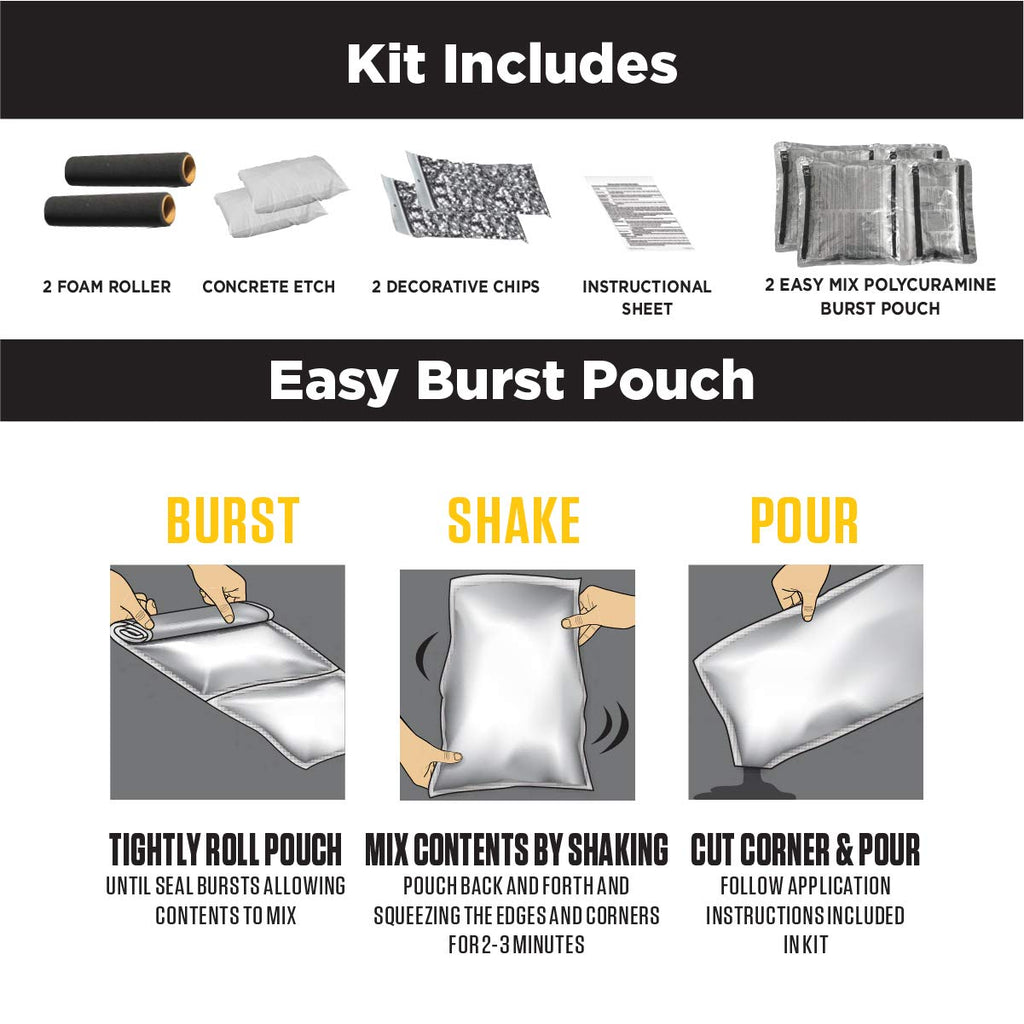 Rust-Oleum RockSolid Garage Floor Coating Kit, Gray, 2.5 Car Kit