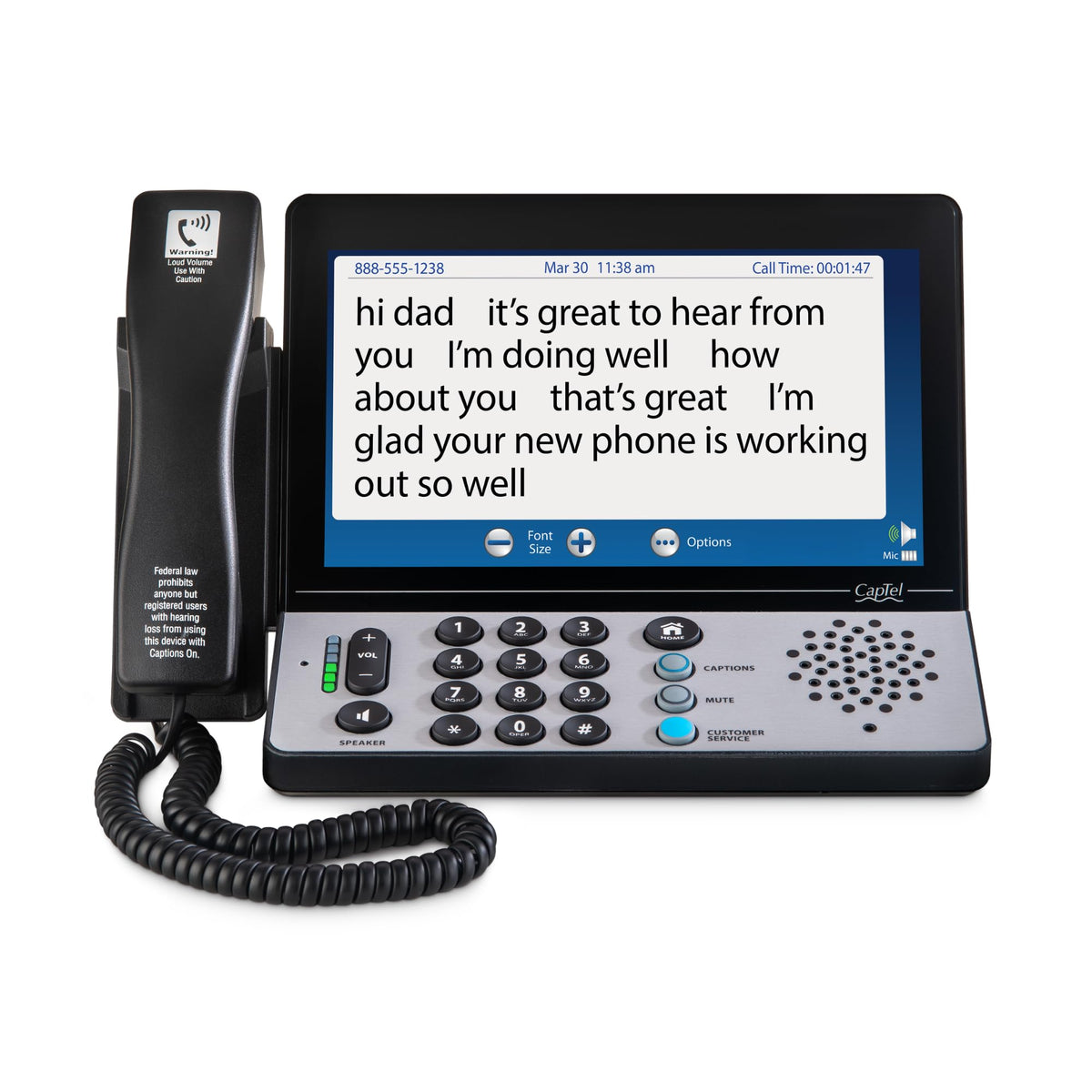 Hamilton CapTel 2400iSPNBT Large Touch Screen Captioned Telephone
