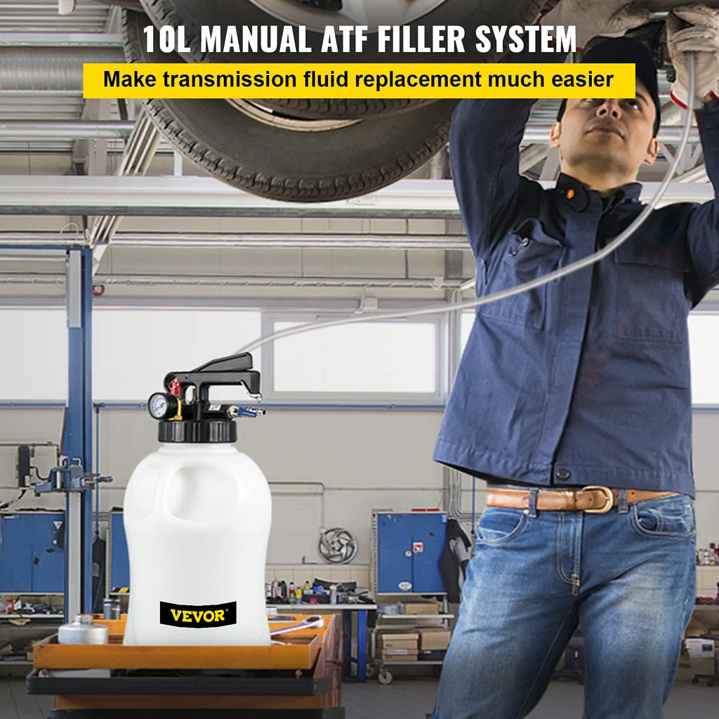VEVOR Transmission Fluid Pump 2 Way ATF Refill System, 10 Liter Dispenser