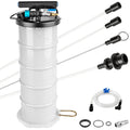 6.5L Oil Extractor Pump - Pneumatic/Manual Automotive Fluid Extractor with Extended Suction Hoses & Brake Bleeding Hose for Oil/Fluid Change