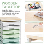 Rolling Cart with Drawers,Craft Organizers and Storage, Green
