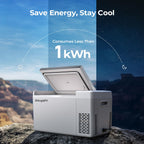 BougeRV 12v refrigerator 23 Quart, -8℉~50℉ Portable Freezer for Car, Grey