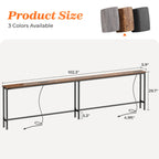 SUPERJARE 102 Inch Sofa Table with 2 Power Outlets and USB-C Ports