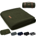 100% Wool Blanket, 62" x 86", Warm, Thick, Military, Camping Gear