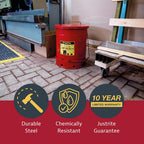 Justrite 6 Gallon Galvanized Steel Oily Waste Can