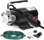 Water Transfer Pump, 115V 1/10HP Electric Utility Pump with On/Off Switch 2 * 6 ft Water Hoses Kit for Removing Water from Garden Pools Aquariums Hot
