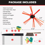 26 Ft Chimney Sweep Kit with 8 Flexible Rods & Chimney Brush