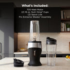 Ninja Fit Compact Personal Blender, 700W, (2) 16oz Cups, QB3001SS