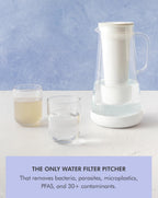 LifeStraw Home Glass Water Filter Pitcher, 7-Cup, White